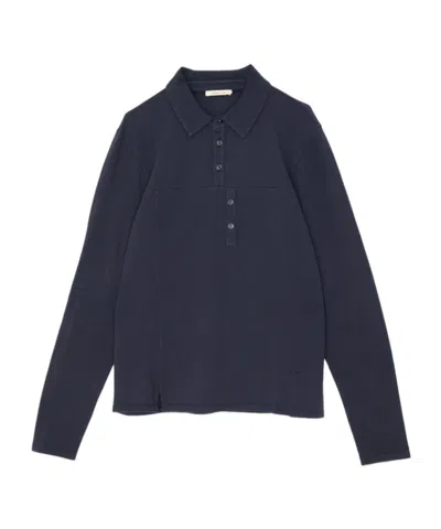Paloma Wool Long-sleeved Polo Shirt In Blue