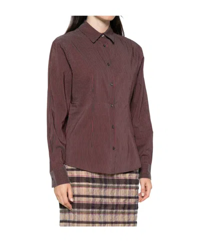 Paloma Wool Long-sleeved Striped Shirt In Red