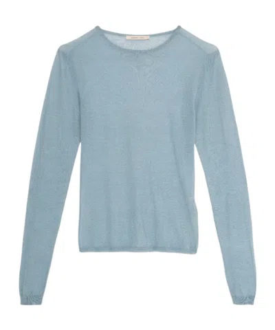 Paloma Wool Crew Neck Long-sleeved T-shirt In Blue