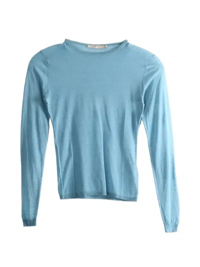 Paloma Wool Losa Sheer Long-sleeve Top In Blue