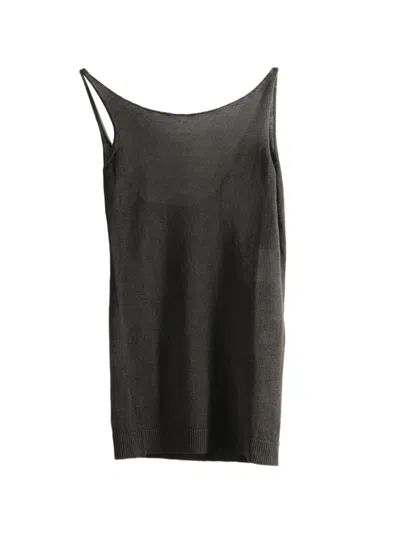 Paloma Wool Lotti Asymmetric Open-back Mini Dress In Black