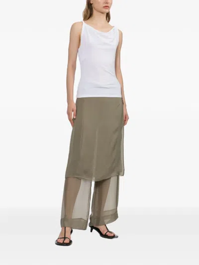 Paloma Wool Low Silk Archive Trousers In Green