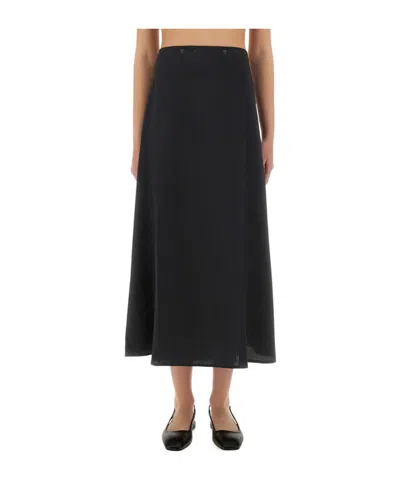 Paloma Wool Low Waist Striped Skirt In Black