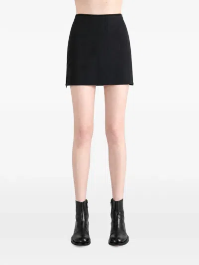 Paloma Wool Lumieti Pinstripe-pattern Side-zip Mini Skirt In Black
