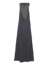 Paloma Wool Maxi Halter-neck Gingham Dress In Gray