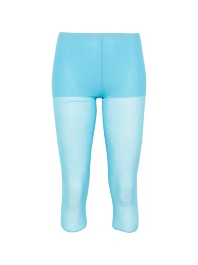 Paloma Wool Meleta Ribbed-knit Leggings In Blue