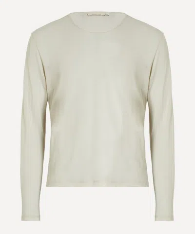 Paloma Wool Mens Hiro Sheer Crew-neck Top In Ecru