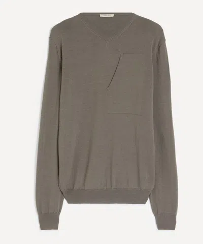 Paloma Wool Mens Martin Khaki Wool Sweatshirt