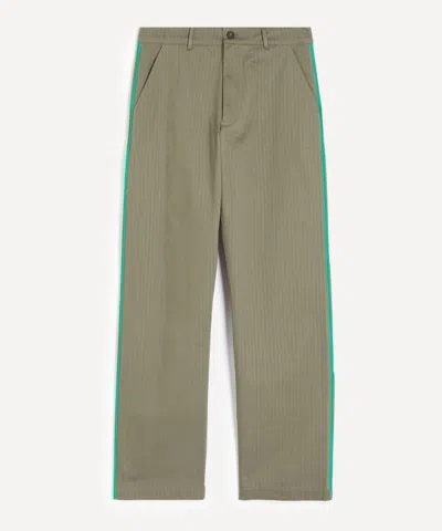 Paloma Wool Mens Pi Khaki Herringbone Trousers
