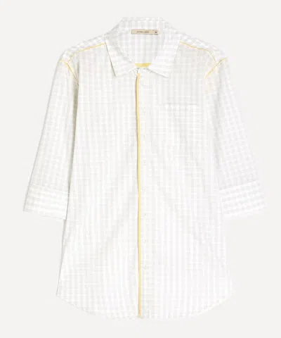 Paloma Wool Mens Salina Grey Elbow-length Cotton Shirt