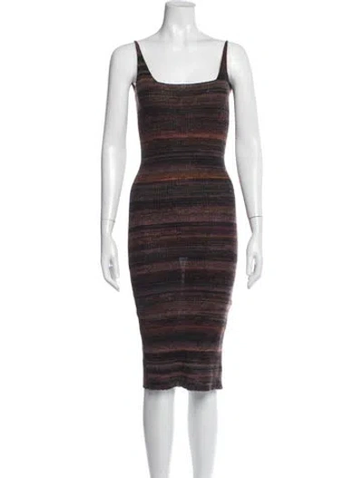 Pre-owned Paloma Wool Merino Wool Knee-length Dress In Brown