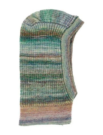 Pre-owned Paloma Wool Merino Wool Knit Balaclava In Green