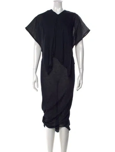 Pre-owned Paloma Wool Merino Wool Long Dress In Black