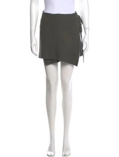 Pre-owned Paloma Wool Merino Wool Mini Skirt In Neutral