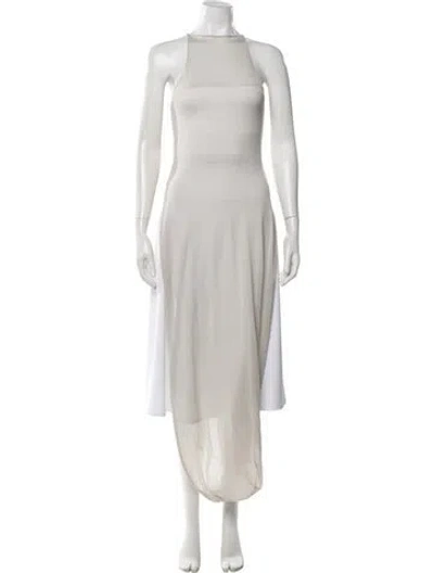 Pre-owned Paloma Wool Merino Wool Mock Neck Top In Neutral