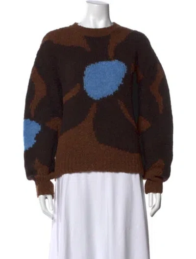 Pre-owned Paloma Wool Merino Wool Patterned Sweater In Brown