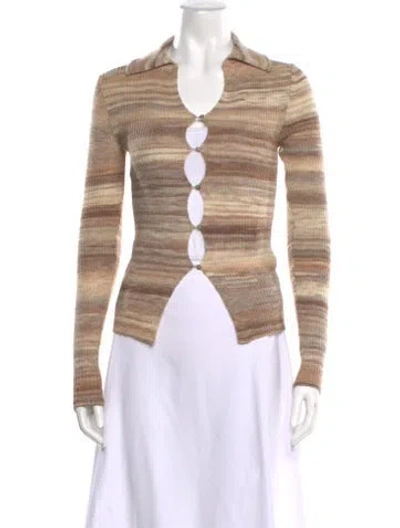 Pre-owned Paloma Wool Merino Wool Striped Sweater In Neutral