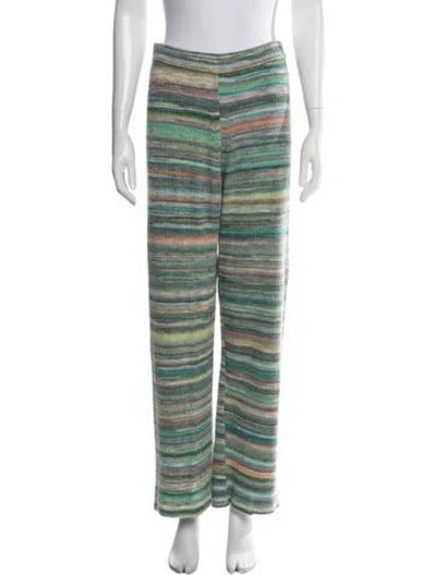 Pre-owned Paloma Wool Merino Wool Wide Leg Pants In Green