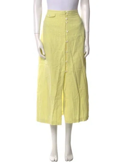 Pre-owned Paloma Wool Midi Length Skirt In Yellow