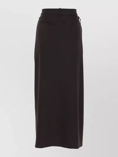 Paloma Wool Midi Skirt Blont Belt Detail Wrap In Brown