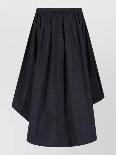 Paloma Wool Midi Skirt Knee Length Asymmetric Waistband In Black