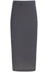 Paloma Wool Midi Skirt With Zipper In Grey