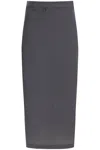 Paloma Wool Midi Skirt With Zipper In Grey (grey)