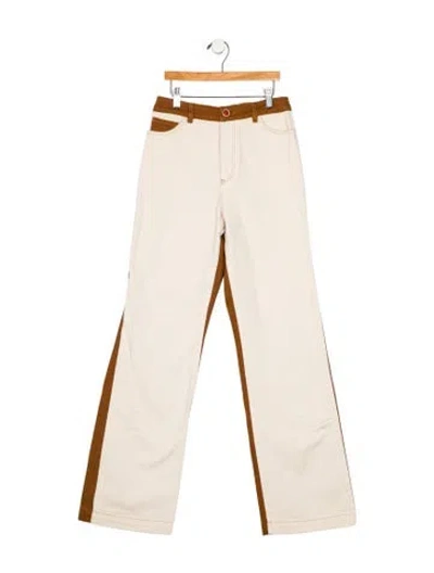 Pre-owned Paloma Wool Mid-rise Straight Leg Jeans In Neutral