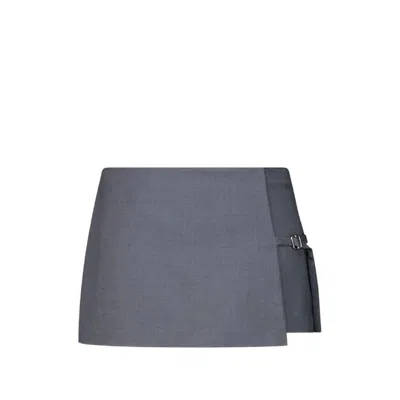 Paloma Wool Mini Archive Buckled Skirt In Gray