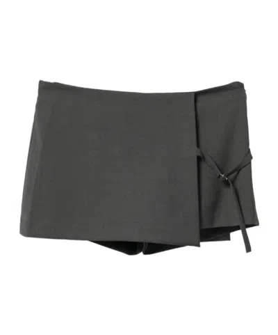 Paloma Wool Mini Archive Layered Skort Shorts In Gray