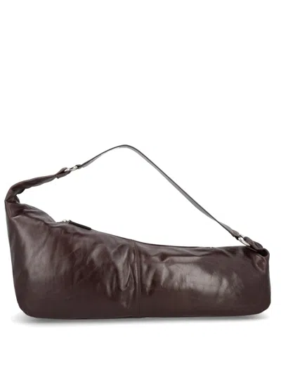 Paloma Wool Mini Leather Shoulder Bag - 39 Cm X 36 Cm In Brown