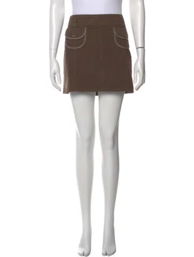 Pre-owned Paloma Wool Mini Skirt In Brown