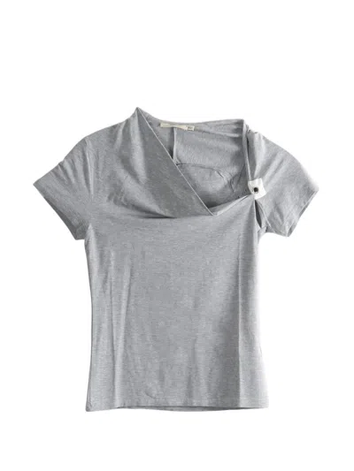 Paloma Wool Mire Draped-neck T-shirt In Gray