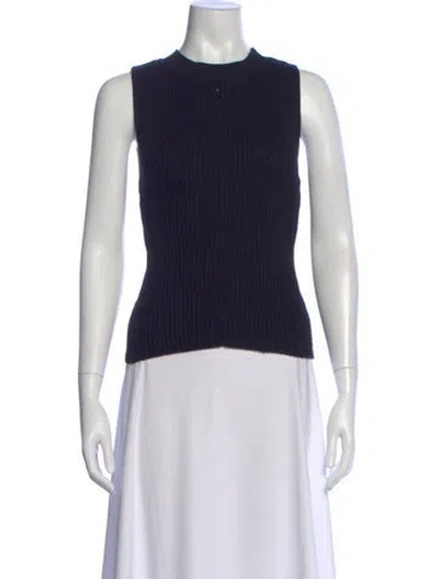 Pre-owned Paloma Wool Mock Neck Sleeveless Top In Blue