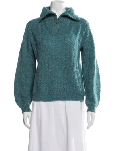 Pre-owned Paloma Wool Mock Neck Sweater In Blue