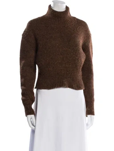 Pre-owned Paloma Wool Mock Neck Sweater In Brown
