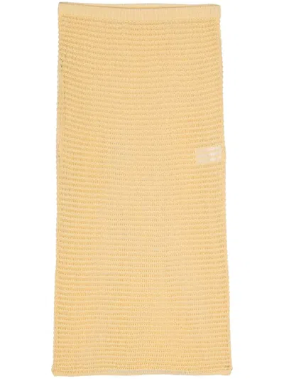 Paloma Wool Moon Open-knit Skirt In Yellow