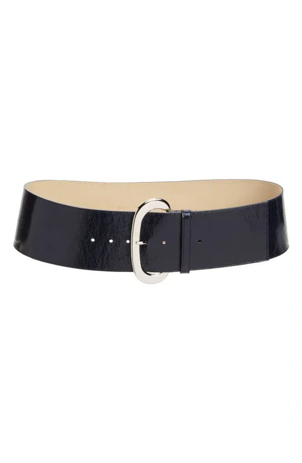Paloma Wool Morris Leather Belt In Navy | ModeSens