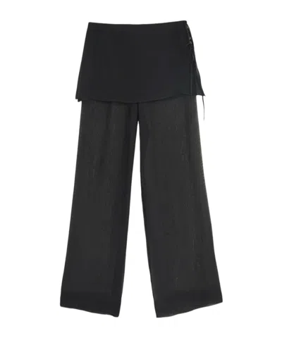 Paloma Wool Multi-layered Casual Pants In Black