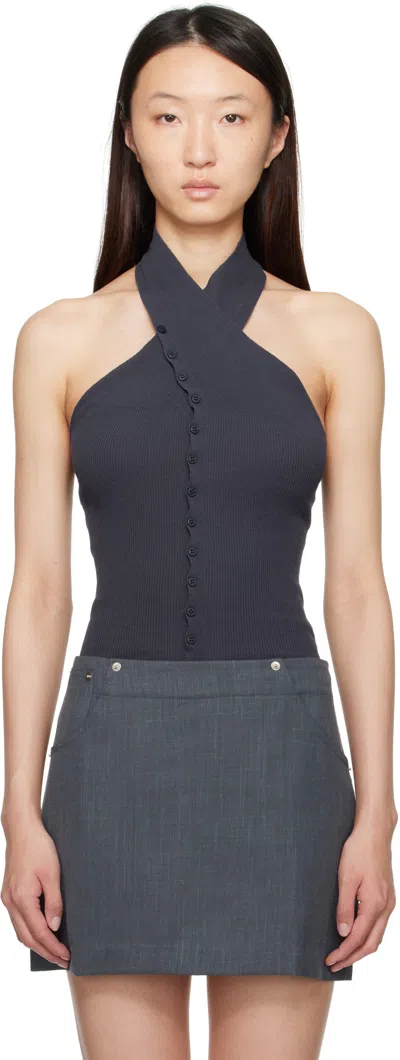 Paloma Wool Navy Alice Top In Blue