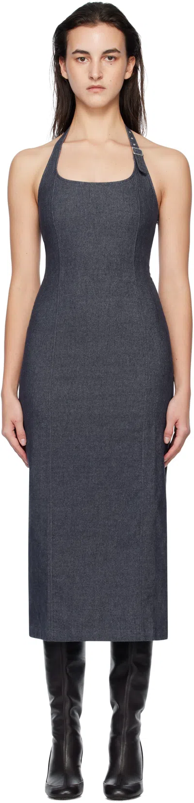 Paloma Wool Navy Elena Midi Dress In 134 Navy