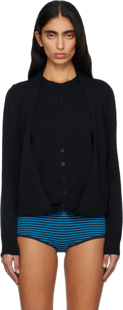 Paloma Wool Navy Favi Cardigan In Black