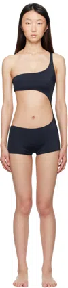 Paloma Wool One Shoulder One Piece Swimsuit In Black