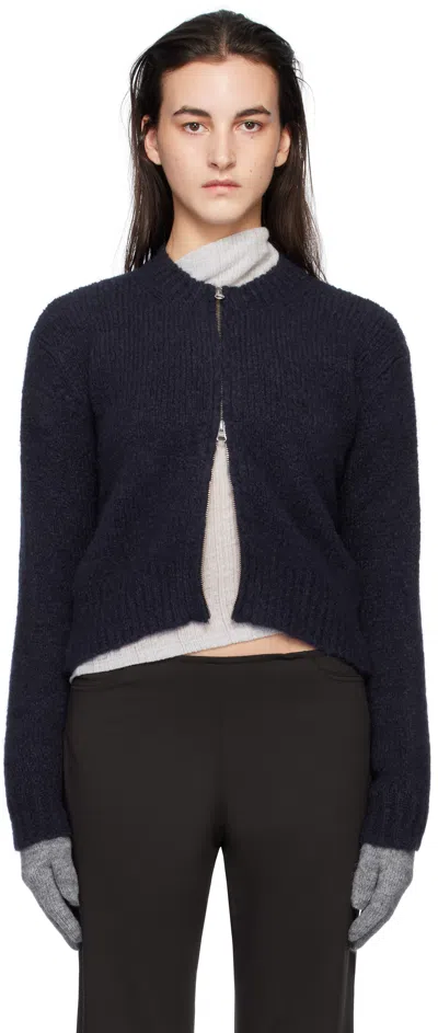 Paloma Wool Navy 'plaisir' Zip Sweater In 135 Navy