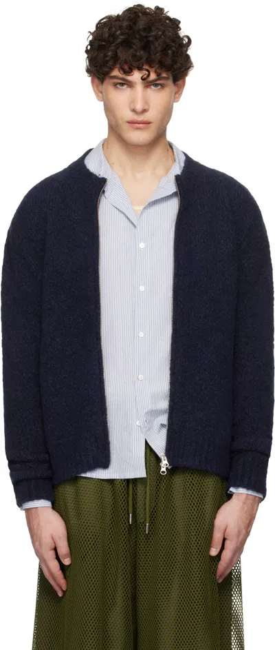 Paloma Wool Navy 'plaisir' Zip Jumper In 135 Navy