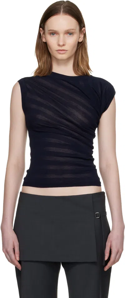 Paloma Wool Navy Raven Top In Blue
