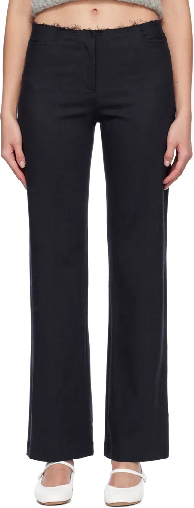 Paloma Wool Navy Sienna Trousers In 134 Navy