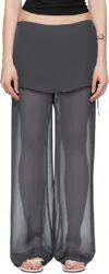 Paloma Wool Navy Silk Archive Trousers