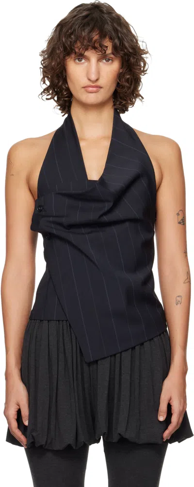 Paloma Wool Navy Tiomi Top In Blue