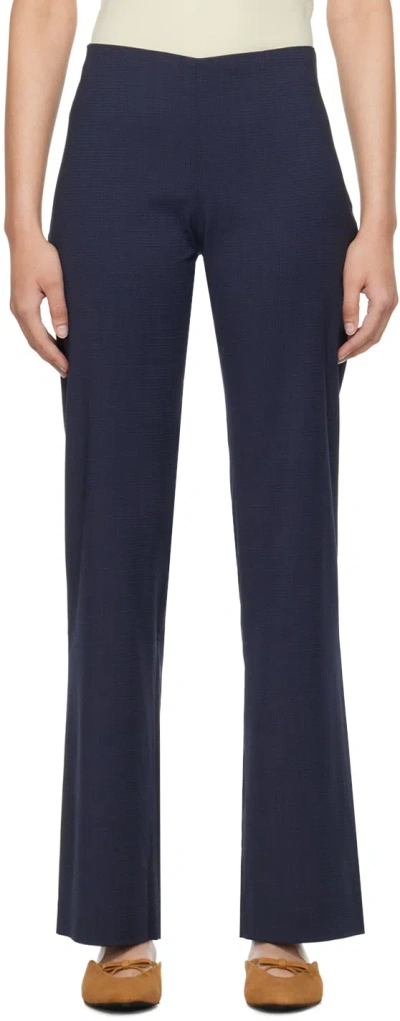 Paloma Wool Navy Tropez Trousers In C/135 Dark Navy